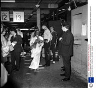 MAHARISHI MAHESH YOGI  AT EUSTON STATION , LONDON , BRITAIN - 25/08/67