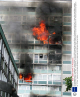 Fire at a tower block in Camberwell, London, Britain - 03 Jul 2009