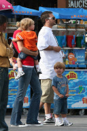 Kevin Federline strolling with Victoria Prince and sons Sean Preston and Jayden James in Paris.