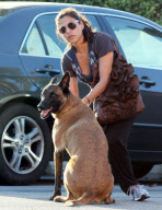 Eva Mendes at painting class