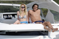 Luca Toni, joueur de foot italien, evoluant au Bayern de Munich en vacances en Sardaigne. SLF. lib