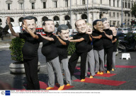 Oxfam Activists Highlighting Health and Education Issues During the G8 Summit, Rome, Italy - 10 Jul 2009