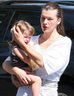 Milla Jovovich and her Cranky Daughter Ever