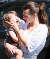 Milla Jovovich and her Cranky Daughter Ever