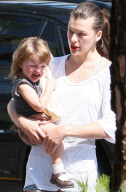 Milla Jovovich and her Cranky Daughter Ever