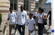 Jermaine Jackson and family in Vienna, Austria - 23 Jul 2009