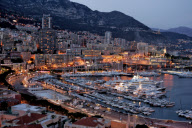 Illustration of Monaco at night