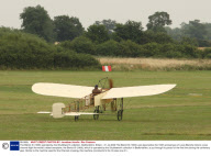 The Bleriot XI (1909) operated by the Shuttleworth collection. Bedfordshire. Britain - 21 Jul 2009