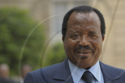 Cameroon president Paul Biya received by Nicolas Sarkozy