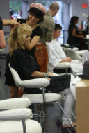 AnnaLynne McCord gets "pampered" at Gavert/Atelier Salon