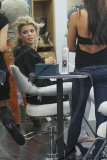 AnnaLynne McCord gets "pampered" at Gavert/Atelier Salon