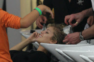 AnnaLynne McCord gets "pampered" at Gavert/Atelier Salon