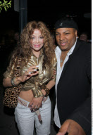 LA TOYA JACKSON appears in a fasion-desaster outfit for dinner at 'Mr. Chow' in Beverly Hills