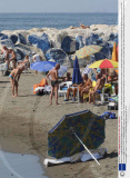 Body of a drowned man lying on a beach at Mappatella, Naples, Italy - 31 Jul 2009