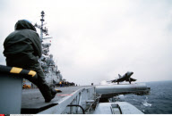 YUGOSLAVIA: "FOCH" AIRCRAFT IN THE ADRIATIC SEA.