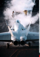 PERSIAN GULF: ABOARD UUS GEORGE WASHINGTONAN F-A18C HORNET FROM MARINE ATTACK SQUADR