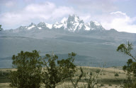 MOUNT KENYA, MAIN PEAKS VIEWED FROM TIMAU