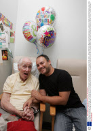 Ronnie Biggs Celebrating His 80th Birthday as a Free Man with His Son Michael Inside the Norfolk and Norwich Hospital, Norfolk, Britain - 08 Aug 2009