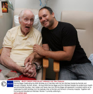 Ronnie Biggs Celebrating His 80th Birthday as a Free Man with His Son Michael Inside the Norfolk and Norwich Hospital, Norfolk, Britain - 08 Aug 2009