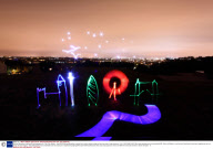 Michael Bosanko's light graffiti photography for Talk Talk, Britain - Aug 2009