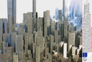 Low-Rise, a city made of staples by artist Peter Root, Britain - Aug 2009