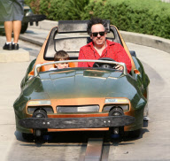 Tim Burton And His Wife Helena Bonham Carter Take Their Family To Disneyland
