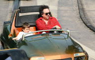 Tim Burton And His Wife Helena Bonham Carter Take Their Family To Disneyland