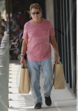 Actor RYAN O'NEAL was in a good mood and all smiles as he bumped into the photographers after his grocery shopping