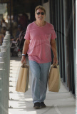Actor RYAN O'NEAL was in a good mood and all smiles as he bumped into the photographers after his grocery shopping