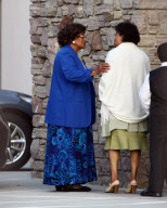 Katherine Jackson Looks Happy At Church