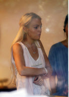 Actress LINDSAY LOHAN with Miss Fred Louboutins shopping for new jewelry in West Hollywood