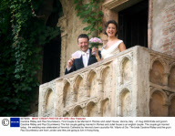 Caroline RIdley and Paul Szumilewicz, First Couple to be Married in 'Romeo and Juliet' House, Verona, Italy  - 21 Aug 2009