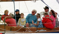 USA: CLINTON FAMILY ON HOLIDAY WITH KENNEDY FAMILY: BILL & HILLARY, EDWARD & WIFE,