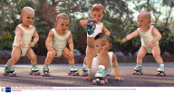 Roller-skating babies watched 3.8 million times in a week on YouTube as part of an Evian ad campaign - 2009