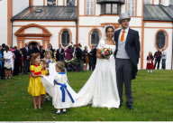 PRINCESS ALICE OF BAVARIA and PRINCE LUCAS OF AUERSPERG tied the knot at the monastery church in Andechs