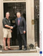 Lewis Gordon Pugh meeting Tony Blair, London, Britain -  03 Aug 2006
