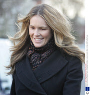 Claudia Schiffer and Elle MacPherson after taking their children to school, London, Britain - 02 Dec 2008