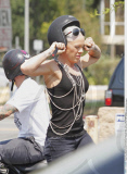 EXCL.: Lovebirds PINK and hubby COREY HART having a cozy lunch in Los Angeles