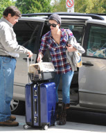 Ashley Gtreene Departs Vancouver with the Pooch and a Heart Ring