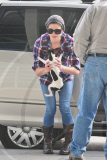Ashley Gtreene Departs Vancouver with the Pooch and a Heart Ring