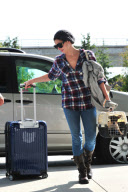 Ashley Gtreene Departs Vancouver with the Pooch and a Heart Ring