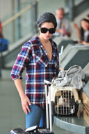 Ashley Gtreene Departs Vancouver with the Pooch and a Heart Ring