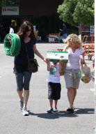 EXCL.:  Actress LIV TYLER taking her son MILO shopping for a garden hose and a sprinkler