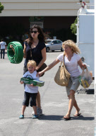 EXCL.:  Actress LIV TYLER taking her son MILO shopping for a garden hose and a sprinkler