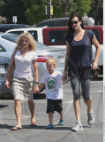 EXCL.:  Actress LIV TYLER taking her son MILO shopping for a garden hose and a sprinkler