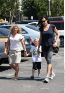 EXCL.:  Actress LIV TYLER taking her son MILO shopping for a garden hose and a sprinkler