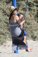 Octomom gets into the swing of things