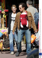 Letitia Casta and her new baby Athena out and about in Paris, France - 05 Sep 2009