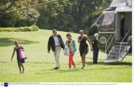 President Barack Obama and Family Returning to the White House Over the Labor Day Holiday Weekend, Washington DC, America - 06 Sep 2009