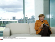 BERLIN: Angela Merkel at the chancellery